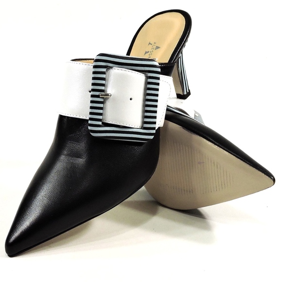 ALESSANDRO DI MARIA LEATHER SUMMER MULES - Picture 7 of 8